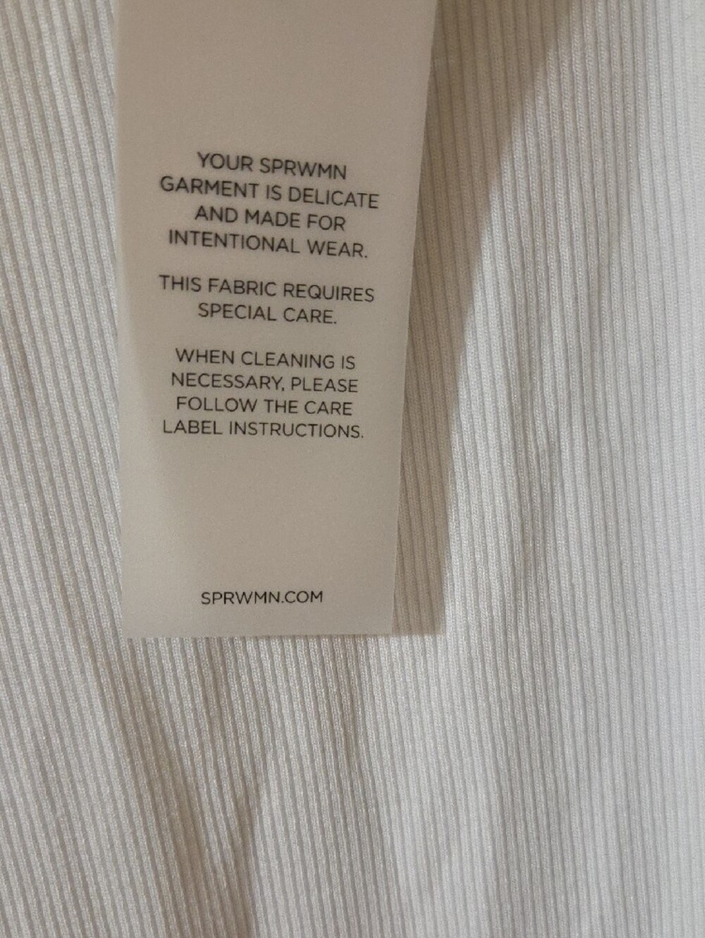 SPRWMN White Ribbed Tank Top - Picture 3 of 3